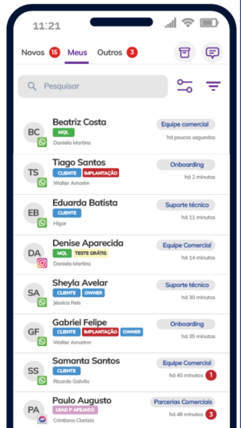 Opta One - Ideal para equipes de vendas internas, SAC, suporte, relacionamento e Customer Success que precisam centralizar conversas, organizar filas de atendimento e ganhar eficiência operacional.